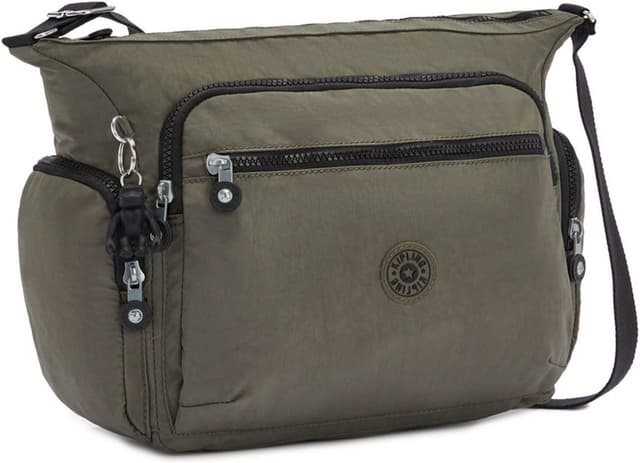 Detalle 2 de Kipling Gabbie 💚 Bolso Bandolera Mujer Talla Única Verde Moss