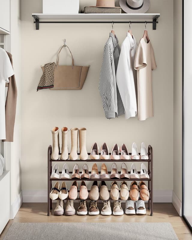 Thumbnail 6 de SONGMICS Étagère à Chaussures 3 Niveaux Bronze