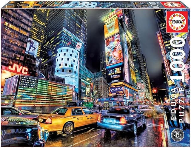 Detalle de Educa Puzzle 1000 Piezas Times Square, Nueva York 🗽 con Pegamento
