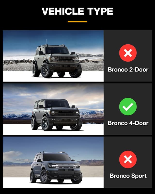 Detalle de 3W Floor Liners for Ford Bronco 4-Door