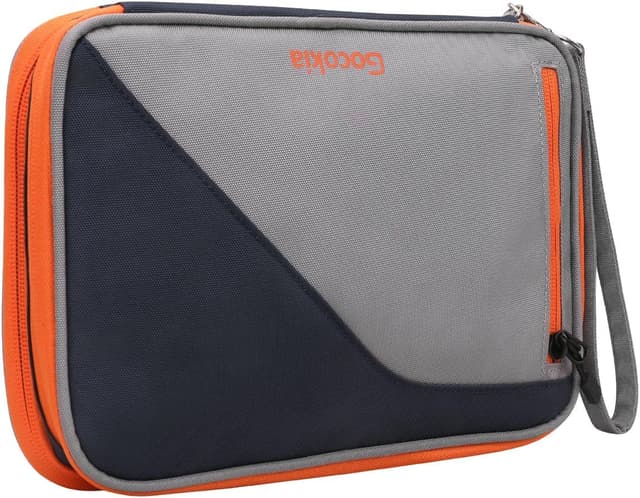 Detalle de Gocokia Double Layer Travel Cable Organizer Bag with Hand Strap (Blue)