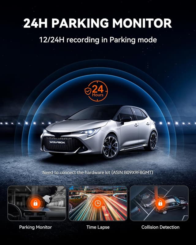 Detalle 1 de WOLFBOX G930 Rückspiegel Kamera mit 64 GB