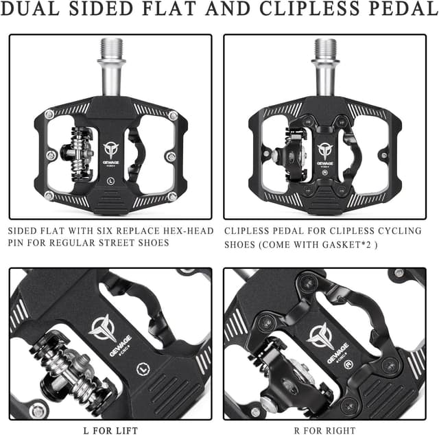 Thumbnail 4 de GEWAGE Pedali SPD doppia funzione 9/16"