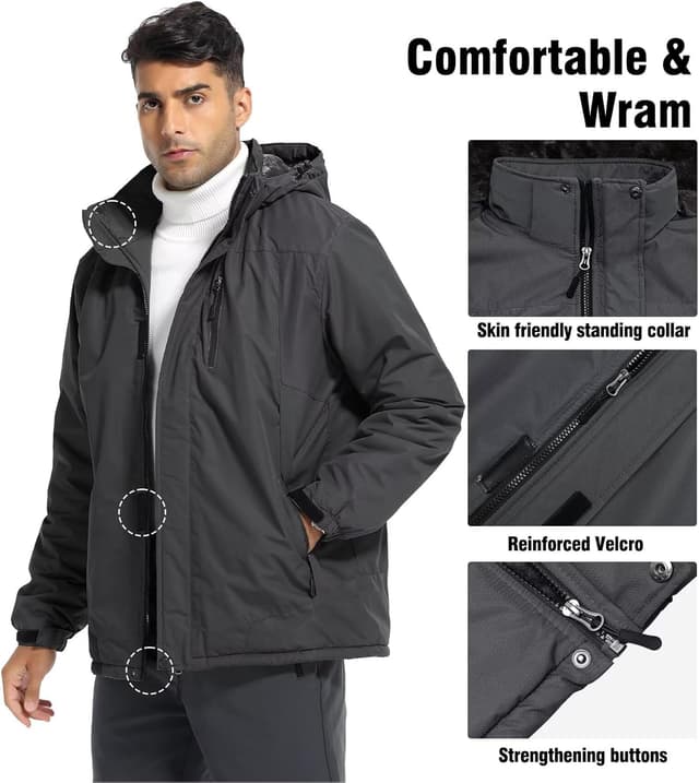 Detalle 2 de Zoofly Winterjacke Herren 10.000 mm