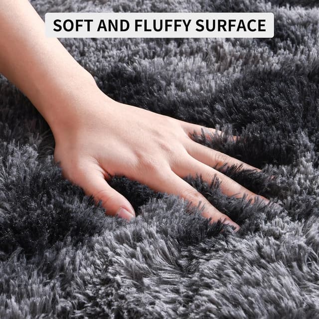 Thumbnail 5 de Tepook 9 x 12 ft plush area rug — gray