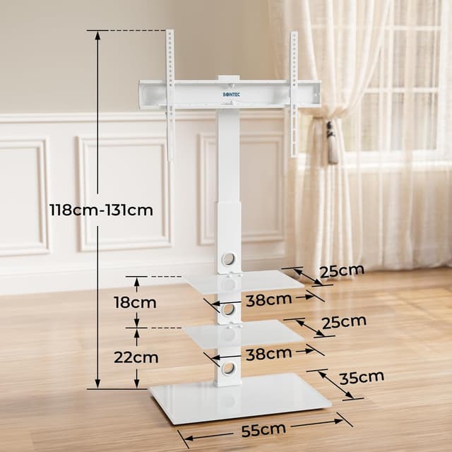 Thumbnail 6 de BONTEC Universal Floor TV Stand 30–70 Inch