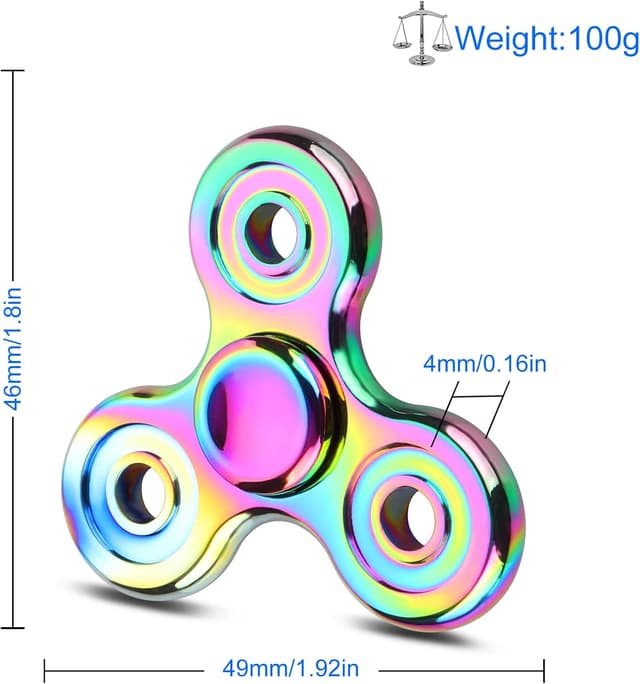 Thumbnail 4 de Coolden Fidget Spinner Metall Tri-Spinner 2–5 Min