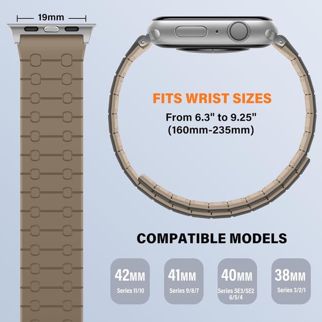 Detalle de Sixmoat magnetic Apple Watch strap 42mm