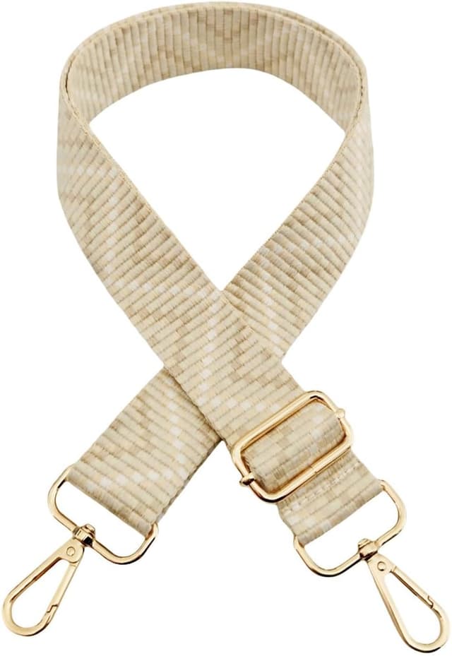 Detalle de Verstellbarer Taschengurt mit Karabiner (3,8 cm breit) – Wechselgurt für Damen, Gelbbraun