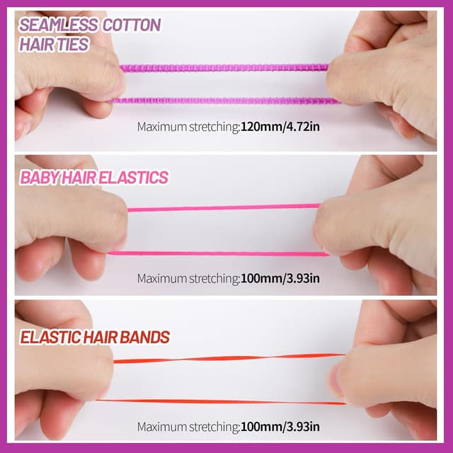 Thumbnail 6 de Teenitor Elastic Hair Ties 1250pcs pack