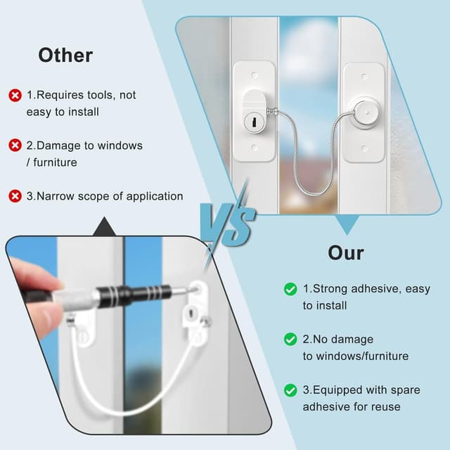 Thumbnail 5 de AOSITE Window Locks 8 pack 100 kg tested
