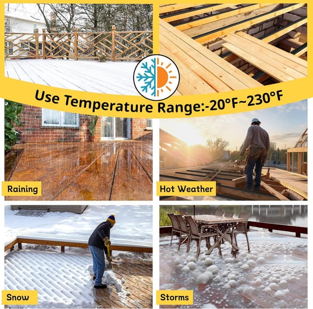 Detalle 2 de Hanotic Decking Tape 50mm x 15.2m (2 rolls) butyl joist sealing tape