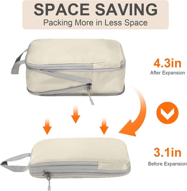 Thumbnail 3 de Compression Packing Cubes Set of 4 Beige