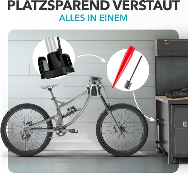 Thumbnail 6 de CYCLEHERO Fahrradpumpe Standluftpumpe 60 cm