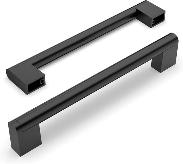 Detalle de Amerdeco 5 pezzi maniglie da cucina nere, distanza fori 160 mm