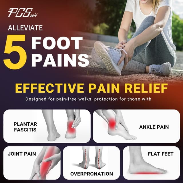 Detalle 2 de PCSsole plantillas fascitis plantar alivio y soporte