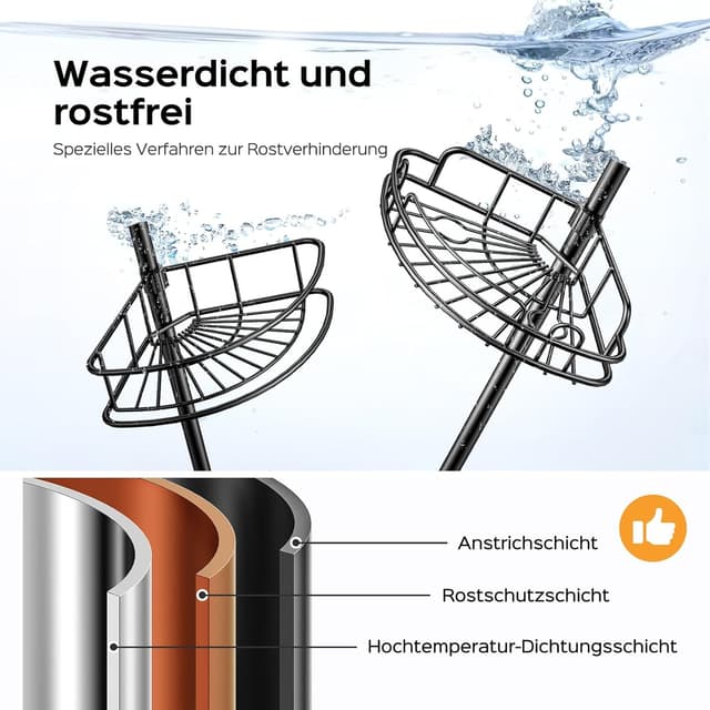 Thumbnail 1 de HAMITOR Teleskop Duschablage verstellbar 121–314 cm