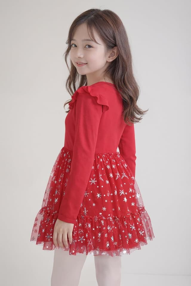 Detalle de Hovershoes Kids Princess Tulle Dress (Sleeveless or Long Sleeve) for Flower Girls & Parties