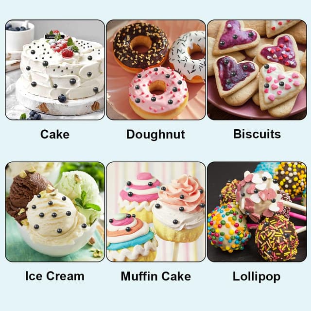 Thumbnail 6 de OSDUE Schwarz Streusel 130 g Zuckerperlen 🎂