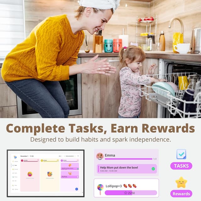 Detalle de Dragon Touch Calendar 21.5" digital calendar for families