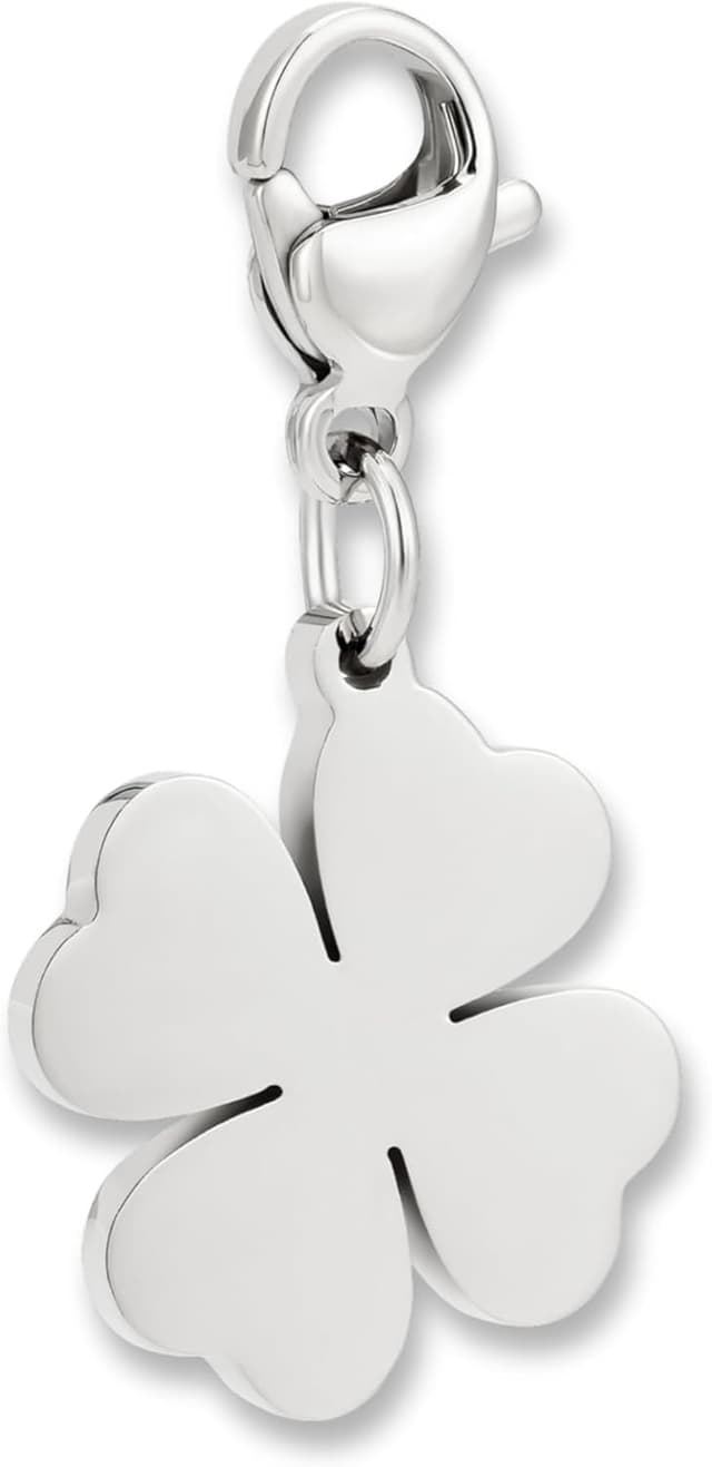 Detalle de Pendentif charm en acier inoxydable 316L avec fermoir mousqueton pour bracelet à breloques