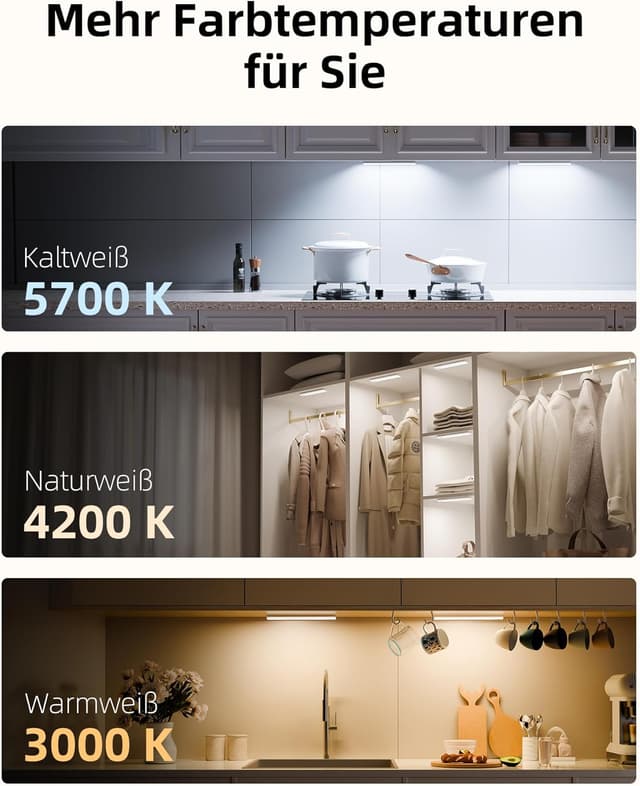 Thumbnail 5 de EZVALO 3-Pack Under Cabinet Lighting 2000mAh