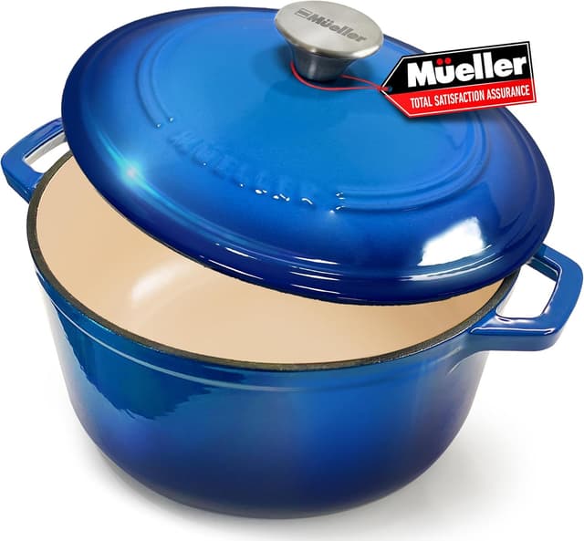 Imagen de Mueller 6qt Enameled Cast Iron Dutch Oven 🍲 en OfertitasTOP