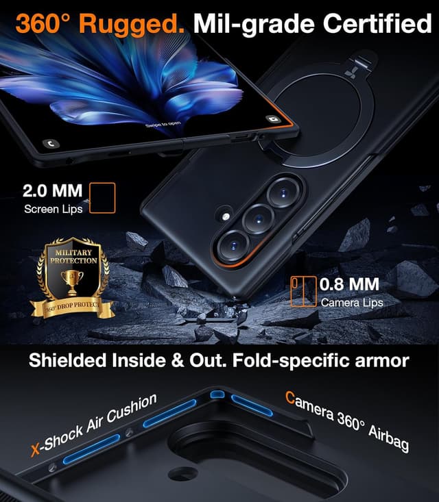 Thumbnail 4 de TORRAS 360 Spin Magnetic Stand for Galaxy Z Fold 7 case