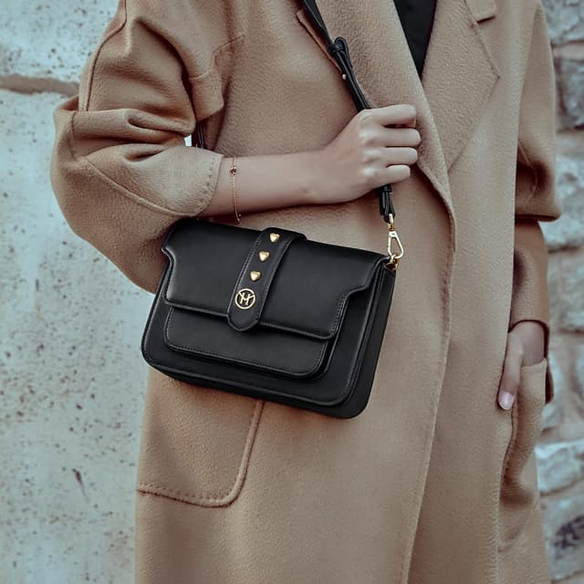 Detalle de VICTORIA HYDE Borsa vintage con messaggio vegana con tracolla regolabile da donna