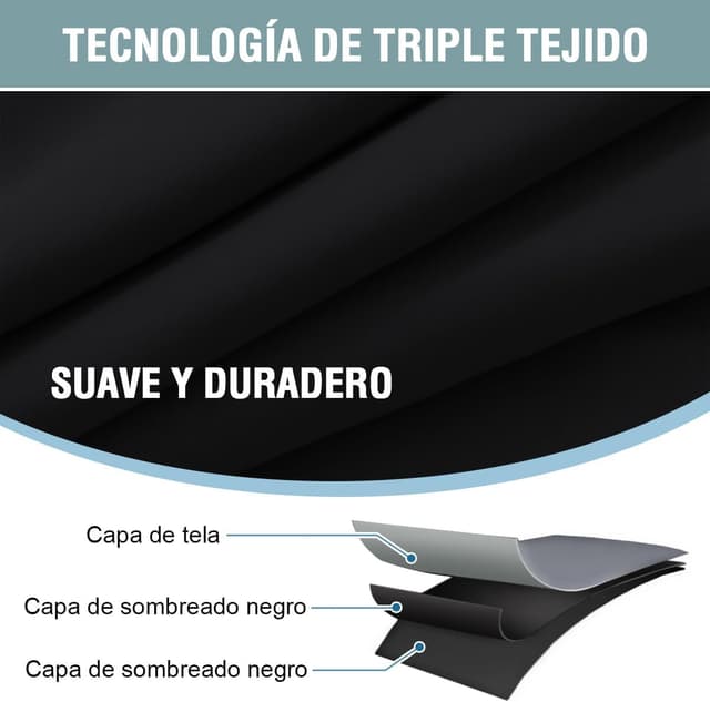 Detalle de BellaHills Cortinas Opacas 140x260 CM, 2 Piezas 🖤