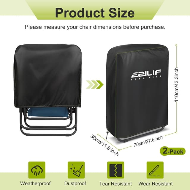 Detalle 2 de Ezilif waterproof chair covers 70 x 110cm