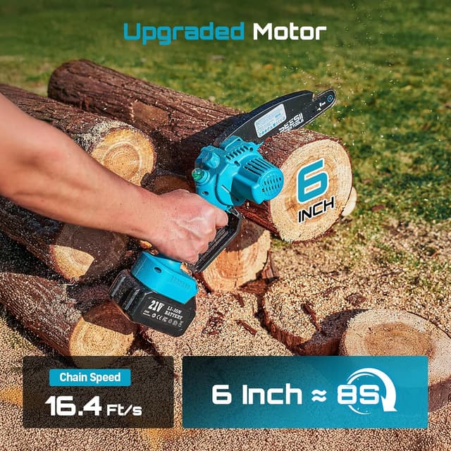 Detalle de SEESII 8 inch mini chainsaw 900W