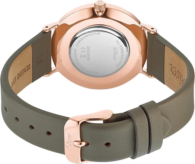 Thumbnail 2 de s.Oliver Damen Armbanduhr Quarzuhr Analog Leder 18,5 cm
