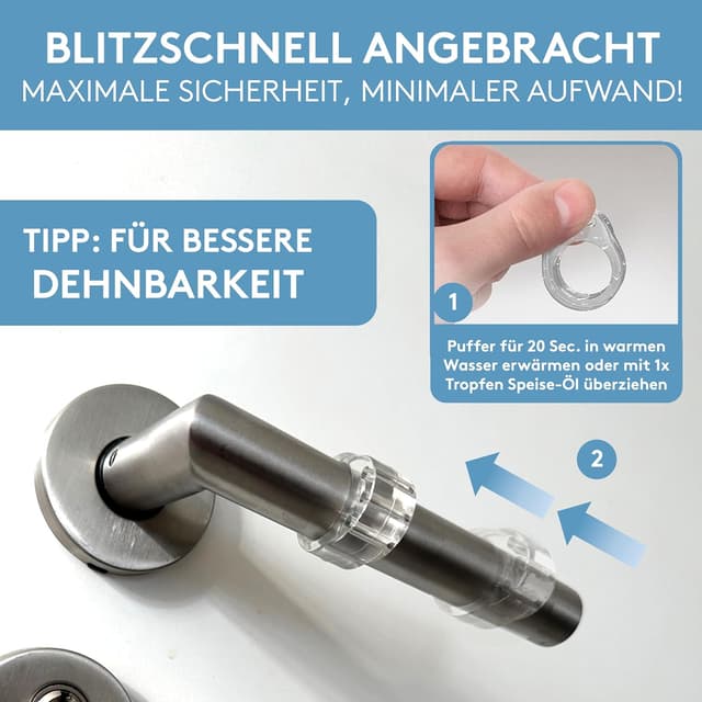 Thumbnail 5 de galace Lot de 8 butoirs de poignée transparentes 🏠