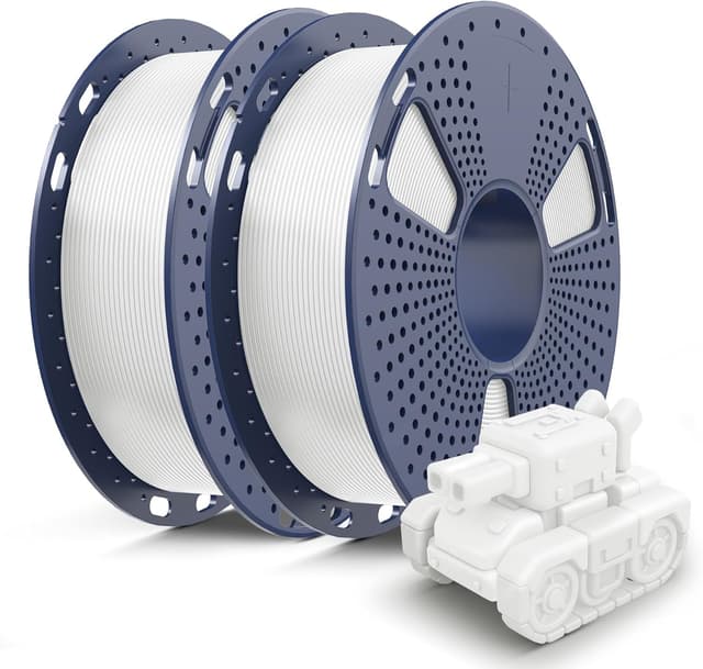 Detalle de SUNLU PLA Filament 1.75mm 0.5kg (2-Pack, White) – ±0.02mm dimensional accuracy