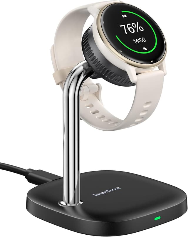 Detalle de SwanScout 505GM Charging Stand for Garmin Watches (vertical swivel charger with 3W output)