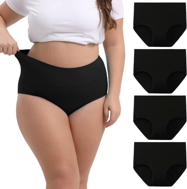 Detalle de INNERSY Cotton High-Waist Briefs 4-Pack