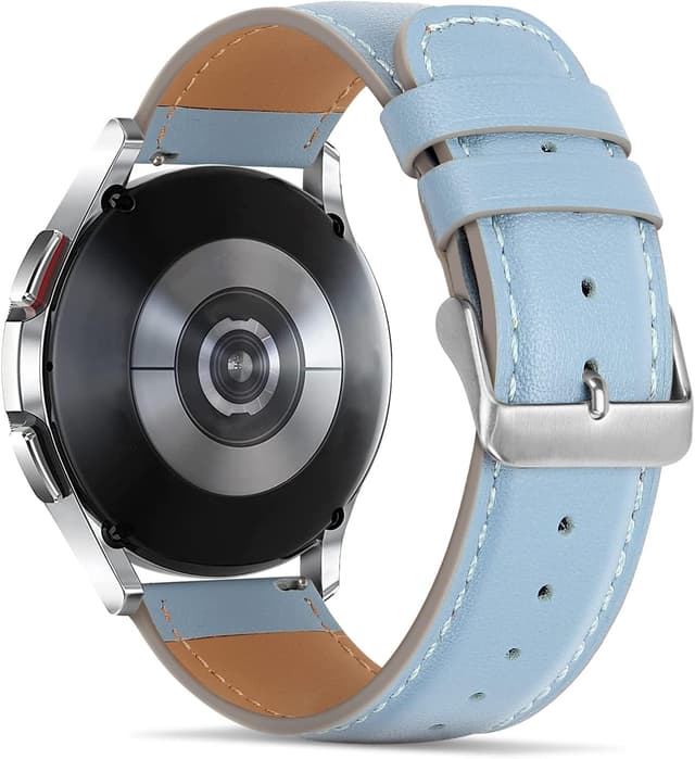 Detalle 2 de Tasikar 22mm genuine leather watch strap with quick-release pins for Samsung Galaxy Watch (47mm/43mm) and more