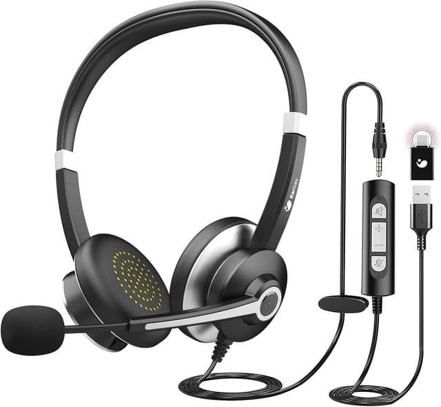 Detalle de Earbay USB Headset With Microphone 40mm