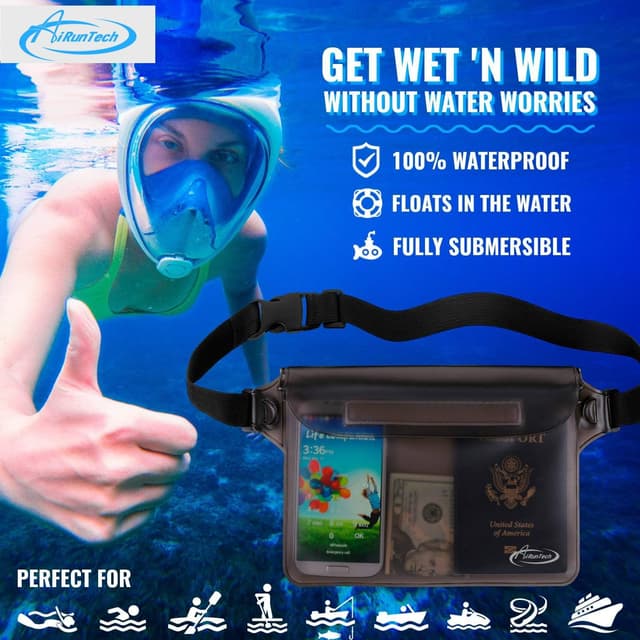 Detalle 2 de AiRunTech Waterproof Fanny Pack, 10m