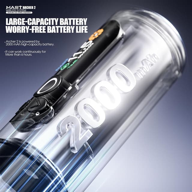 Detalle 2 de Mast Archer2 Wireless Tattoo Kit con motore brushless Mcore-R1, display smart e batteria 2000 mAh