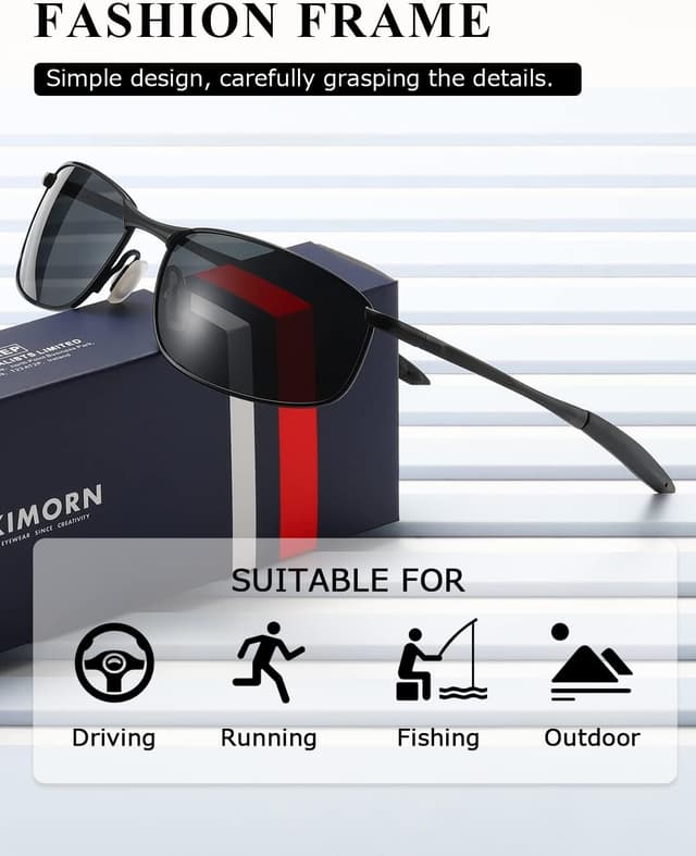 Thumbnail 2 de Kimorn Polarisierte Sonnenbrille K0535 Retro Herren