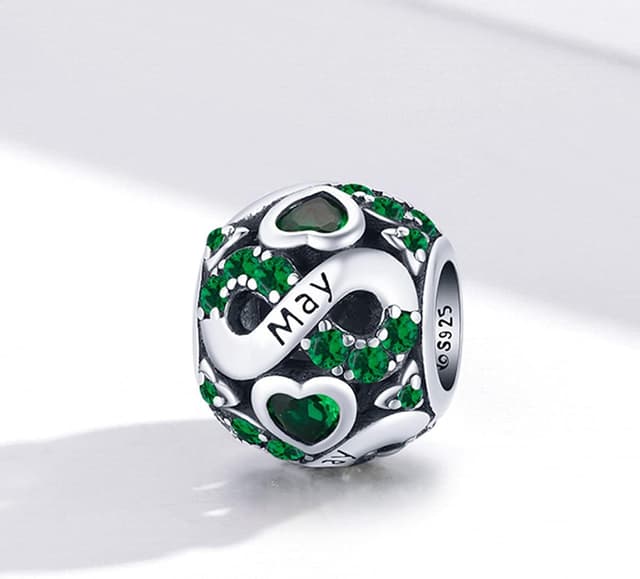 Detalle de ShiYu 925 Sterling Silber Geburtsstein Charms Anhänger (Pandora/Chamilia/Biagi/Troll kompatibel)