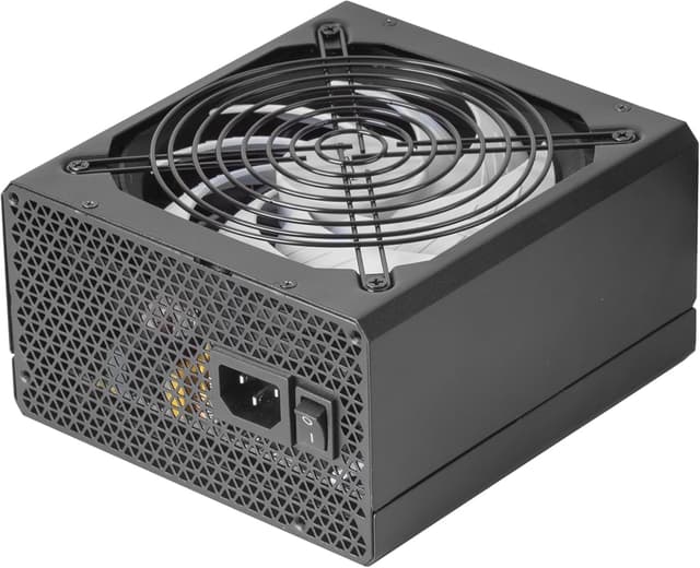Detalle de Tacens RADIX ECO X 550 alimentatore PC ATX 550W con garanzia 6 anni, efficienza 87% e cavi piatti