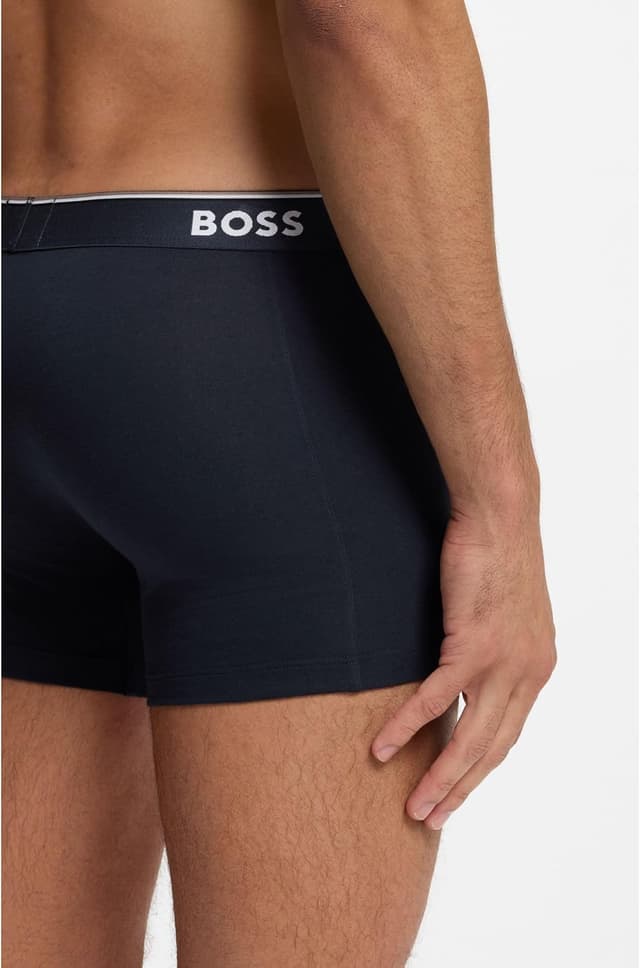 Detalle 2 de BOSS Boxer long en coton stretch – lot de 3 (Power Lot de Trois)
