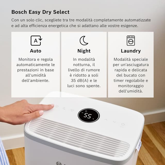 Detalle 2 de Bosch Dry 2000 deumidificatore per stanze fino a 24 m²