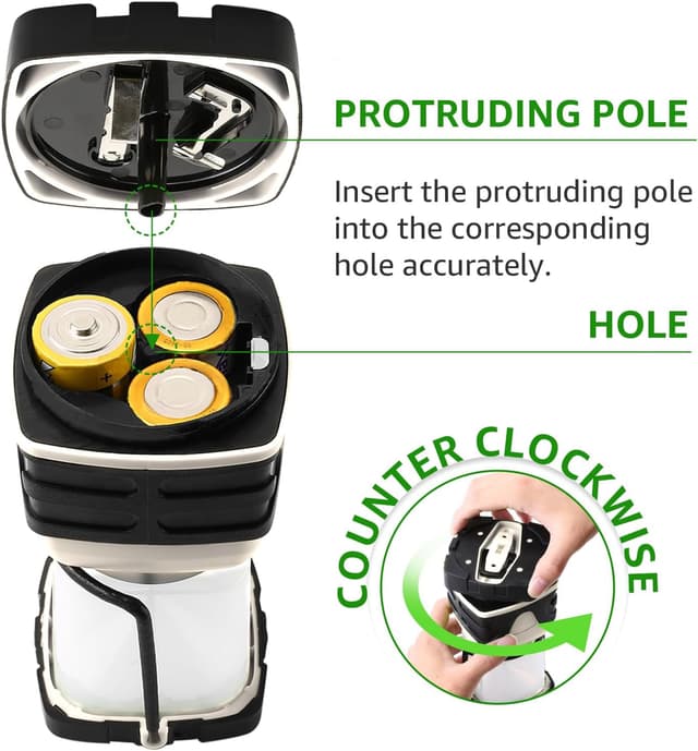 Thumbnail 4 de Lepro Lampe de Camping LED 1000 lm, lanterne étanche IPX4 à piles avec luminosité réglable et 4 modes