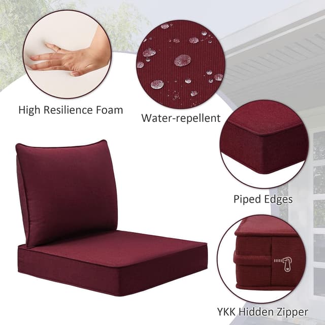 Thumbnail 3 de Unimatta Sunbrella Spectrum Ruby 24x24 Seat Cushion