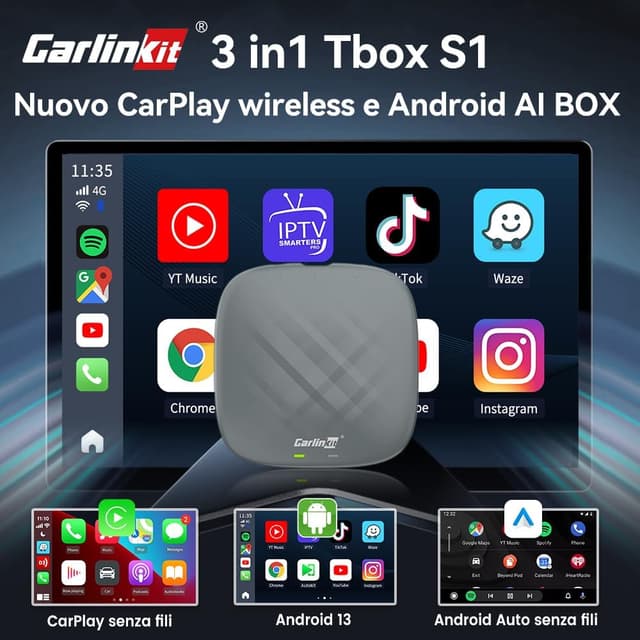 Detalle 2 de CarlinKit Android 13.0 RAM 4G + ROM 64G per auto