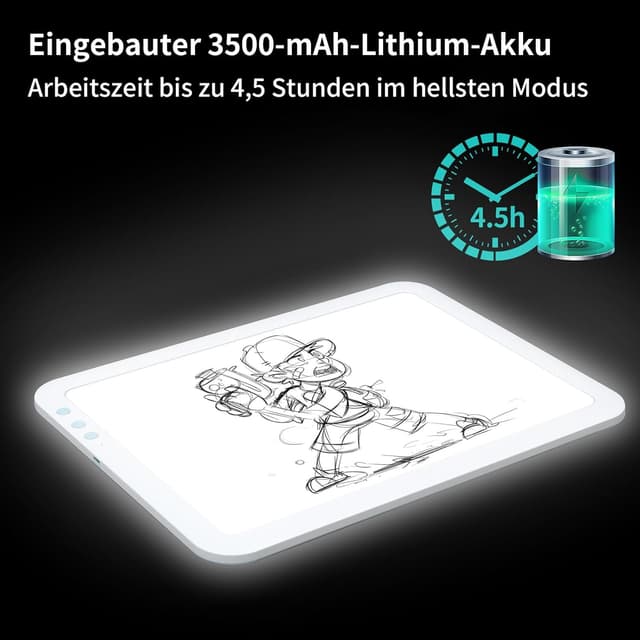 Thumbnail 1 de TOHETO A3 Mesa de Luz LED Recargable Brillo Ajustable